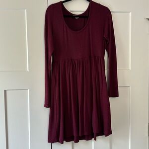 Maroon sweater dress